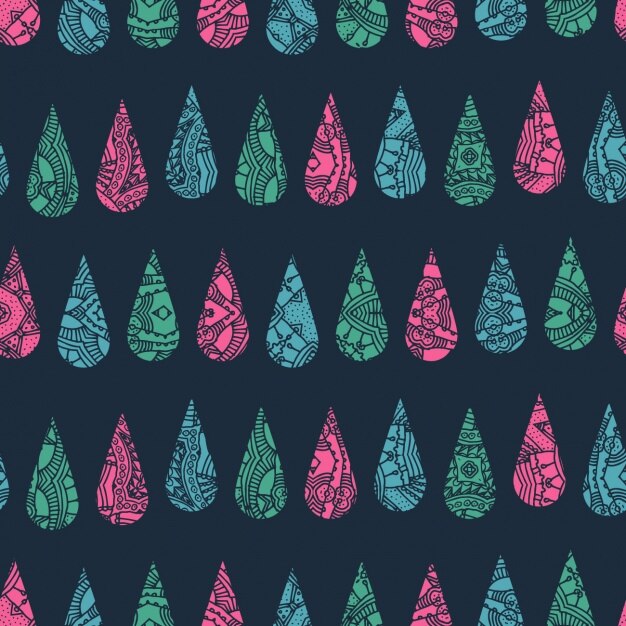 Free Vector boho style pattern design