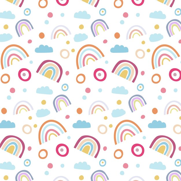 Boho style rainbow pattern background