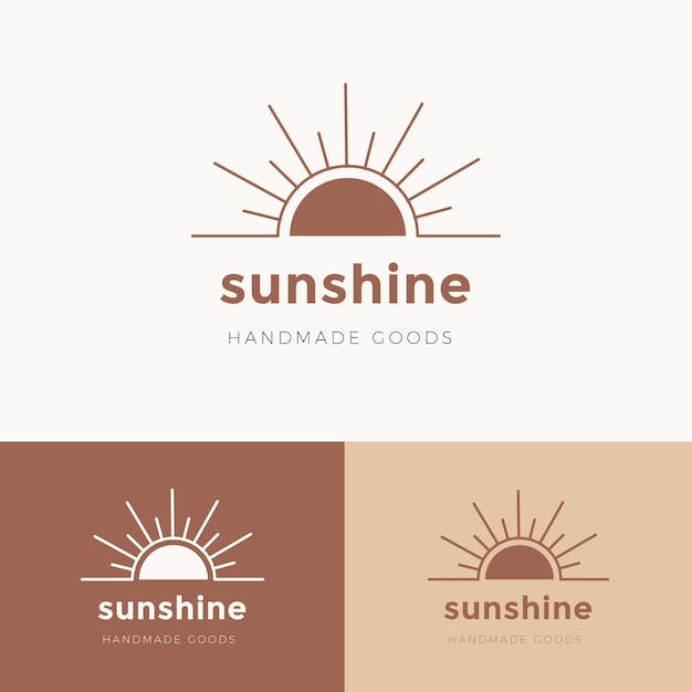 Дизайн логотипа солнца бохо