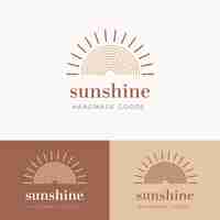 Free vector boho sun logo design