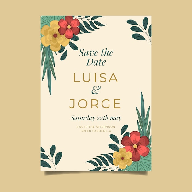 Boho wedding invitation