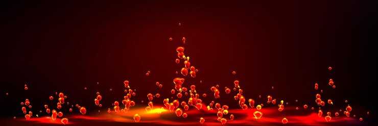 Free Vector boiling water abstract background with red bubbles