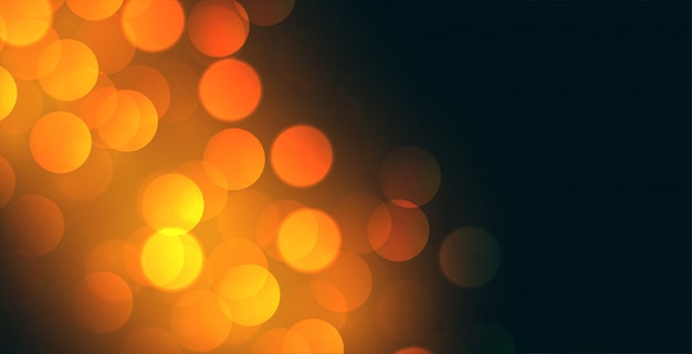 Bokeh background design with yellow light effect