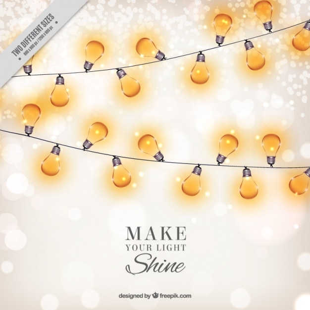 Free Vector bokeh background of string lights