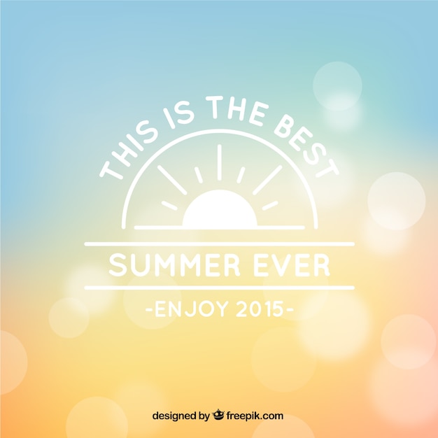 Free vector bokeh background for summer