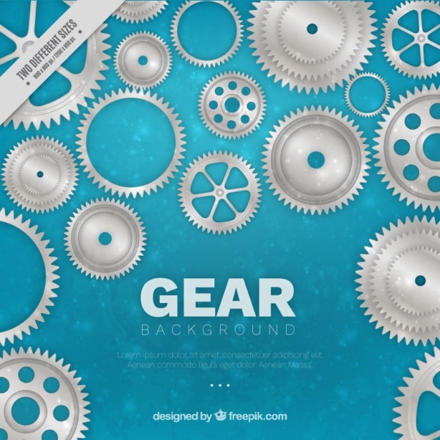 Free vector bokeh background with metallic gears