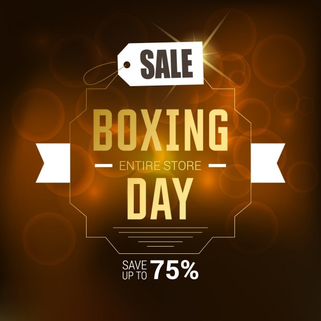 Free vector bokeh boxing day background