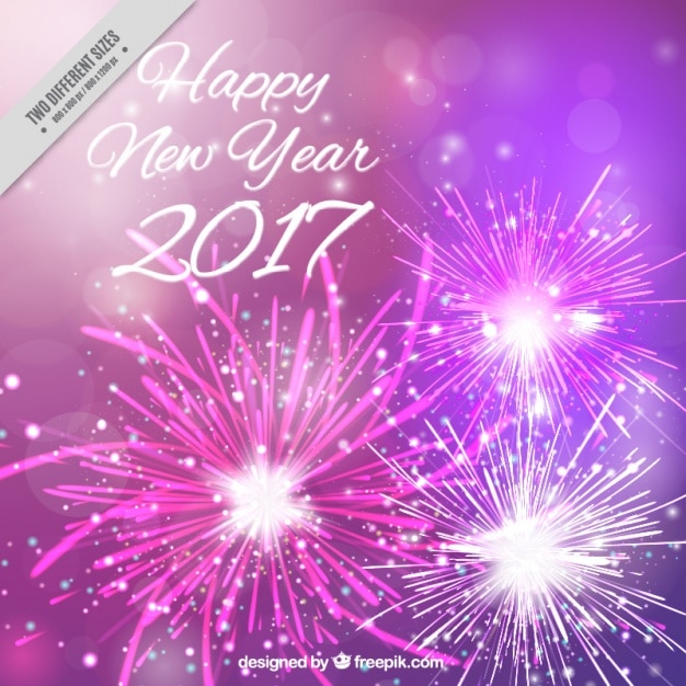 Free vector bokeh bright fireworks background