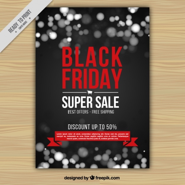 Bokeh brochure of black friday super sales