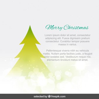 Bokeh christmas tree card