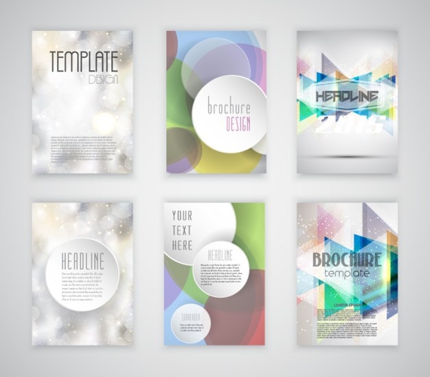 Free vector bokeh and colorful collection of flyer