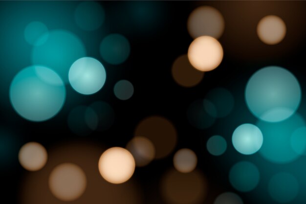 Bokeh gradient blue lights on dark background