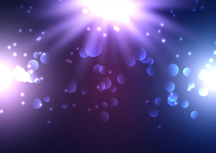 Free Vector bokeh lights background with spotlights