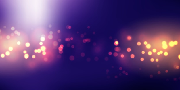 Free vector bokeh lights banner