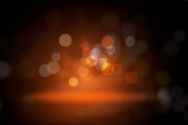 Bokeh lights effect on dark background concept