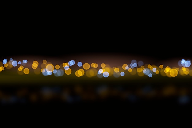 Bokeh lights effect on dark background style