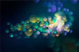 Free vector bokeh lights effect on dark background