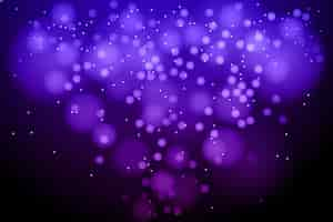 Free vector bokeh lights effect on dark wallpaper design