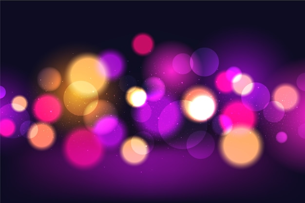 Бесплатное векторное изображение Боке световой эффект на темном фоне