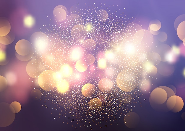 Bokeh lights and glitter background 