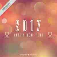 Free vector bokeh new year background