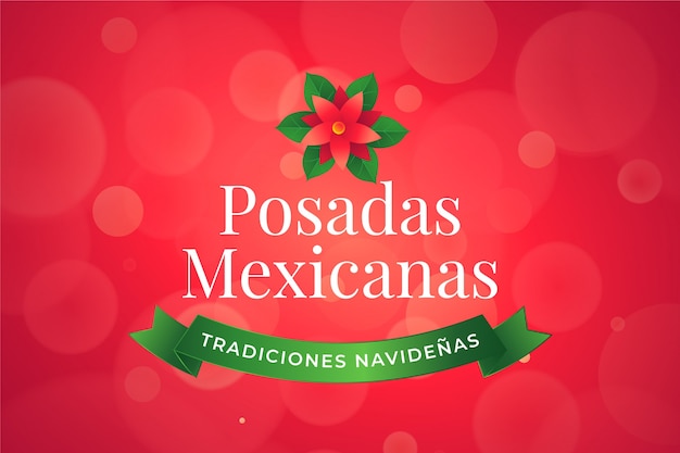 Free vector bokeh posadas mexicanas background