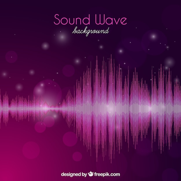 Bokeh sound wave background