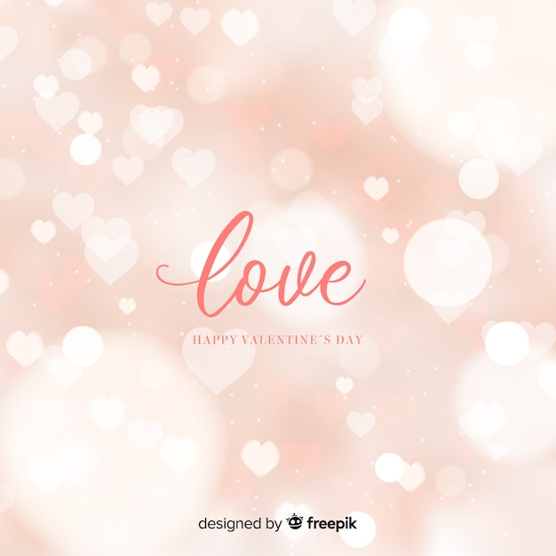 Free vector bokeh valentine background