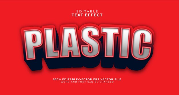 Bold Plastic Editable Text Effect