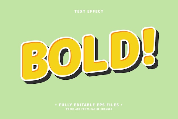 Free vector bold text effect design