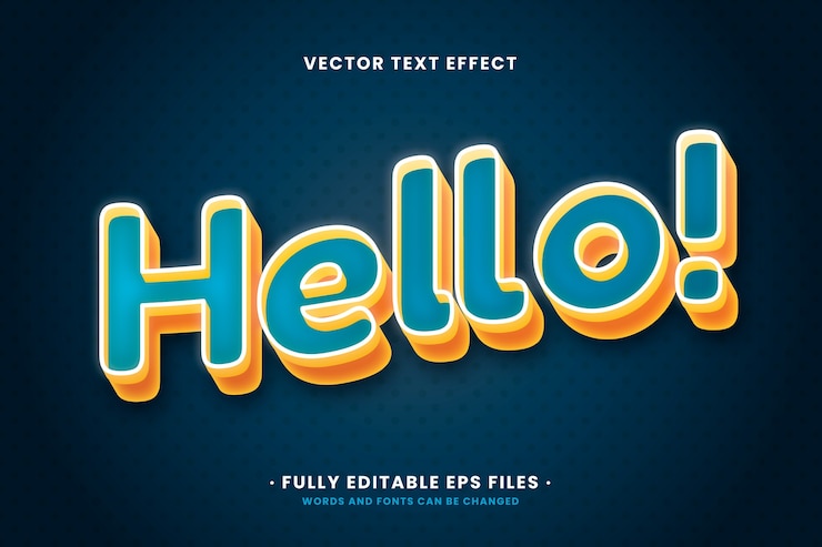 無料Vector 太字のテキスト効果のデザイン