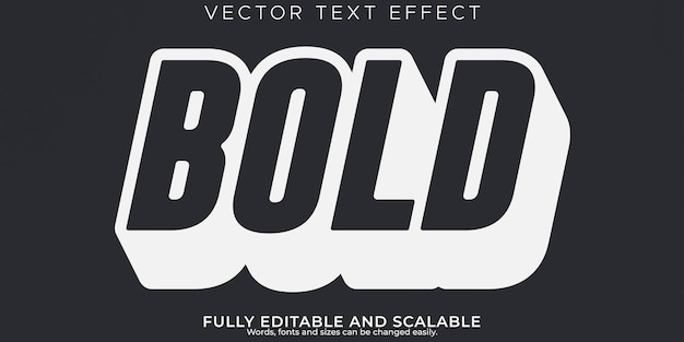 Free vector bold text effect editable shade and modern text style