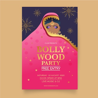 Шаблон плаката болливудской вечеринки