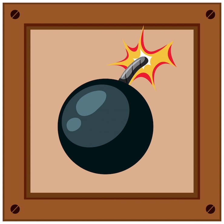 Free Vector a bomb element for decor