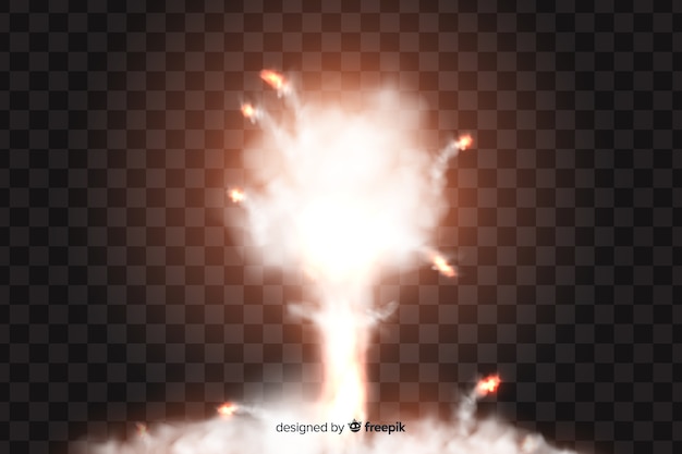 Free vector bomb smoke effect realistic design