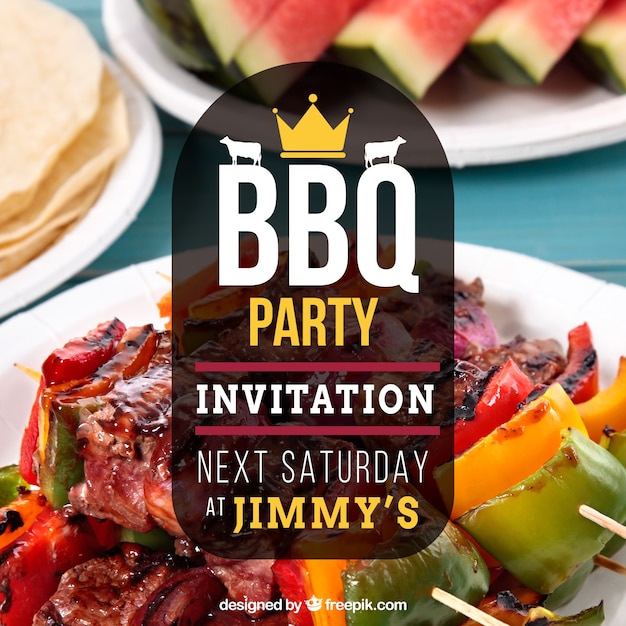 Bonita invitación para barbacoa