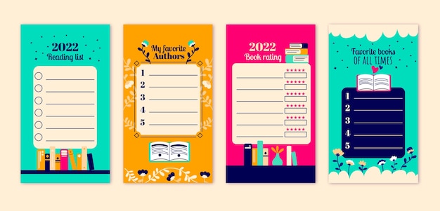 Free vector book club working sheet template