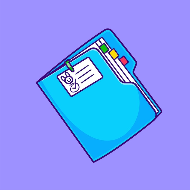 Free Vector book document floating cartoon vector icon illustration education object icon isolated flat vector