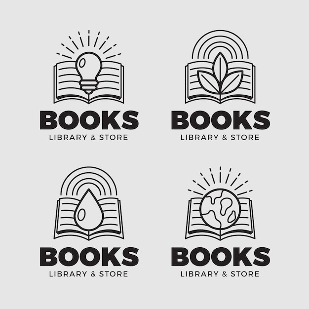 Free vector book logo collection