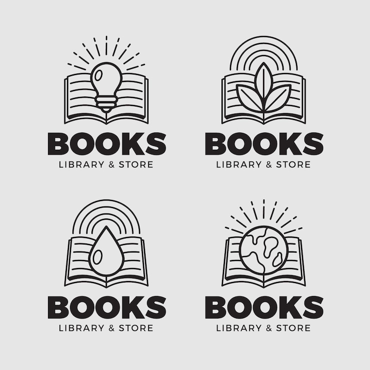 Free Vector book logo collection