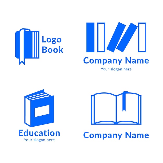 Vettore gratuito collezione di modelli di logo del libro