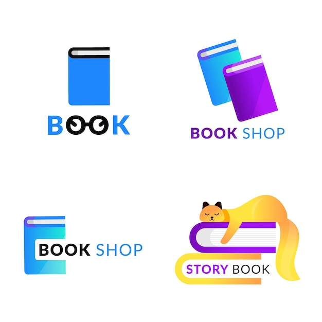 Book logo template collection
