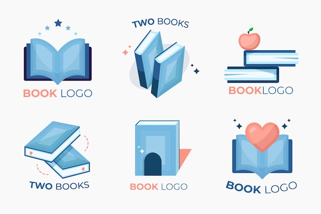 Free vector book logo template collection