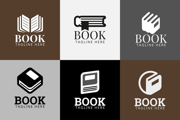 Book logo template pack