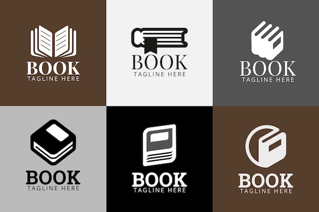 Пакет шаблонов логотипа книги