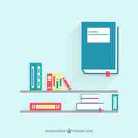 Vettore gratuito book shelf illustrazione