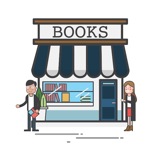 Free vector book store