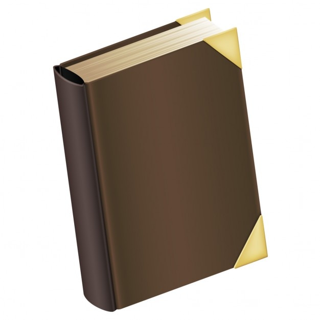 Free vector book with brown cover