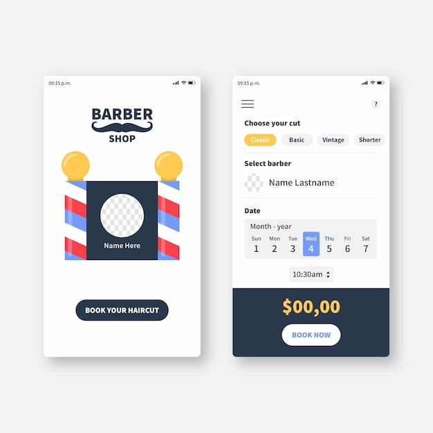 Booking app for barber shop