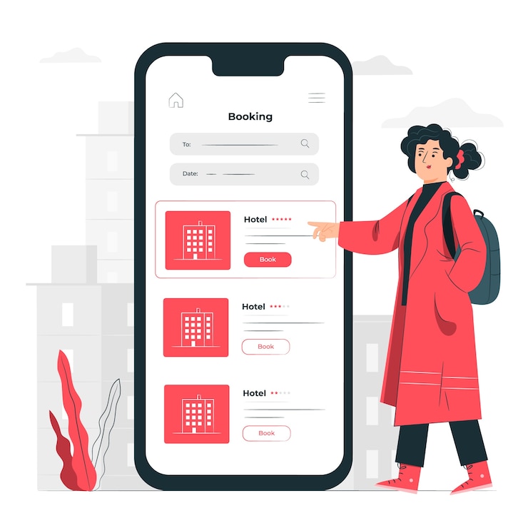 Free Vector booking concept illustration